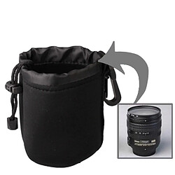 Wewoo Housse Étui pour Objectif appareil photo noir Néoprène SLR Camera Lens Pochette de transport moyen avec clip 8x10cm 