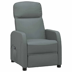 vidaXL Fauteuil inclinable électrique Anthracite Similicuir