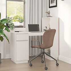 vidaXL Bureau Blanc 110x53x117 cm Bois massif de pin