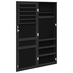 Acheter vidaXL Armoire à bijoux avec miroir murale noir 37,5x10x106 cm