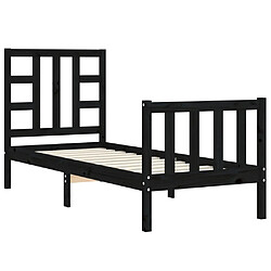 Acheter vidaXL Cadre de lit sans matelas noir bois de pin massif