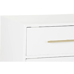 Acheter Pegane Meuble TV en bois MDF coloris blanc et métal doré - Longueur 140 x Profondeur 40 x hauteur 52 cm