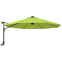 vidaXL Parasol mural avec LES pomme verte 290 cm