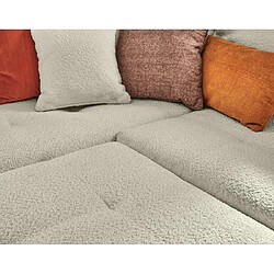 Avis Lisa Design Rune - canapé d'angle gauche - 4 places - avec pouf d'appoint - en tissu bouclette