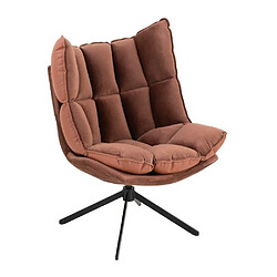 Inside 75 Fauteuil relax pivotant PIETRA tissu rouille