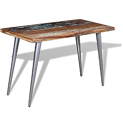 vidaXL Table à manger Bois de récupération 120x60x76 cm