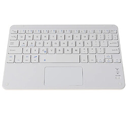 mince clavier bluetooth sans fil avec pavé tactile souris 9inch blanc