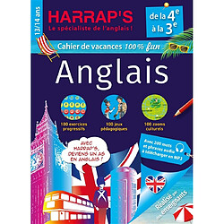 Cahier de vacances anglais Harrap's : de la 4e à la 3e, 13-14 ans