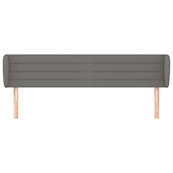 Avis Maison Chic Tête de lit scandinave avec oreilles,meuble de chambre Gris foncé 183x23x78/88 cm Tissu -MN41546