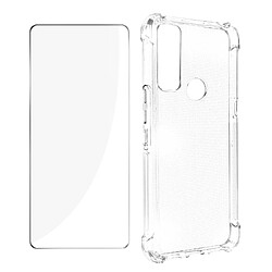 Avizar Pack Protection TCL 20R Coque + Verre Trempé Transparent