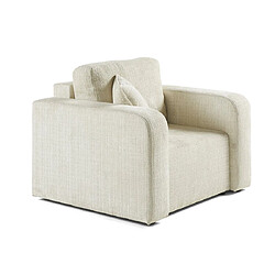 Bestmobilier Miro - fauteuil en velours texturé Miro - fauteuil en velours texturé - Beige