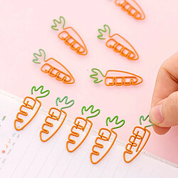 Wewoo 5 PCS Creative Kawaii En Forme De Carotte Métal De Pince-notes Bookmark