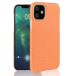 Wewoo Coque Rigide Pour iPhone 11 Crocodile antichoc Texture PC + Etui PU Orange