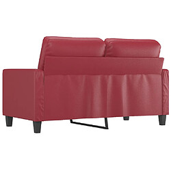 Acheter vidaXL Canapé à 2 places Rouge bordeaux 120 cm Similicuir