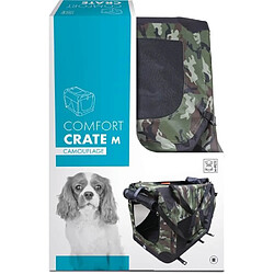 Caisse de transport - M PETS - COMFORT CRATE M - Camouflage - Pliable - Cadre métallique - Grilles d'aération