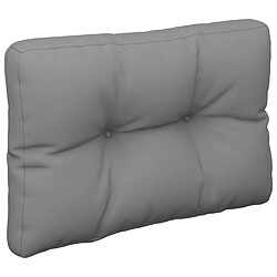 Acheter vidaXL Coussins de palette lot de 2 gris tissu