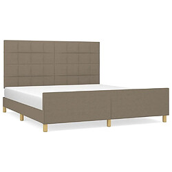 Maison Chic Lit adulte - Cadre Structure de lit avec tête de lit Contemporain Taupe 180x200 cm Tissu -MN59642