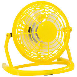 (Jaune) Mini Ventilateur de Bureau Alimenté par USB Petit Ventilateur de Table Portable