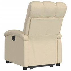 Avis vidaXL Fauteuil inclinable Crème Tissu