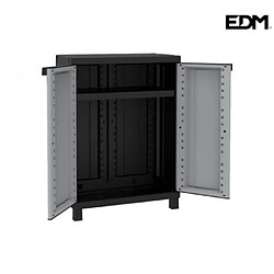 Armoire 2 portes EDM TWISTBLACK 680 - étagère ajustable - 68x39x91,5cm - 75028