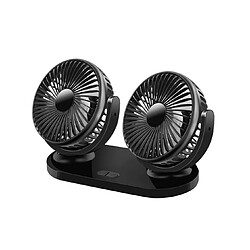 YP Select Ventilateur de véhicule General Motors Petit ventilateur électrique avec deux têtes et têtes secouantes - Noir