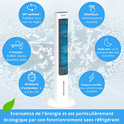 Avis ARTIC AIR POWER TOWER climatiseur mobile 3 niveaux - VENTEO – Refroidisseur par évaporation jusqu'à 12heures de refroidissement – Réservoir 1.5L