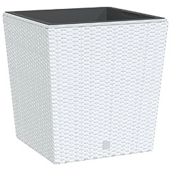 Maison Chic Jardinière,Bac à fleurs - pot de fleur et intérieur amovible blanc 37 /64 L rotin PP -GKD79346