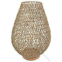 Atmosphera, Createur D'Interieur Lampe à poser tressée en bois Eté Indien - H. 55 cm - Beige