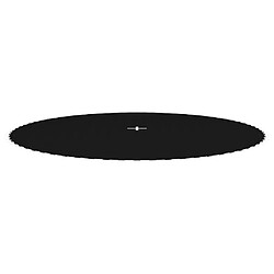 vidaXL Tapis de saut Tissu Noir pour trampoline rond de 3,96 m