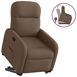 vidaXL Fauteuil inclinable Marron Tissu