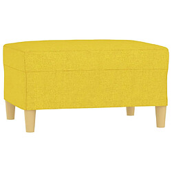 vidaXL Repose-pied Jaune clair 70x55x41 cm Tissu