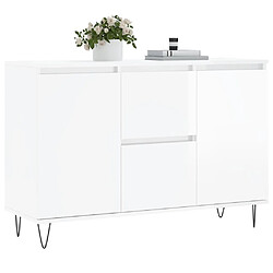 Avis Maison Chic Commode Buffet - Meuble de rangement blanc brillant 104x35x70 cm bois d'ingénierie -GKD99643