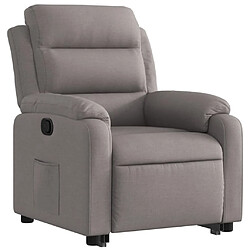 Avis vidaXL Fauteuil inclinable taupe tissu