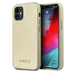 Guess Maroquinerie guess guhcp12siglgo iphone 12 mini 5,4" zloty/gold coque dur iridescent