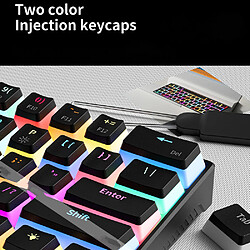 General Clavier de jeu, interrupteurs à clé mécaniques hybrides, touches multimédia, clavier d'ordinateur silencieux rétroéclairé à LED arc-en-ciel, clavier filaire USB étanche pour PC Mac Xbox(axe rouge)