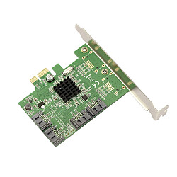 Kalea-Informatique Carte Contrôleur PCI Express (PCI-E) - 4 Ports SATA 3 (SATA III) - CHIPSET Marvell 88SE9215 - HIGH+LOW PROFILE