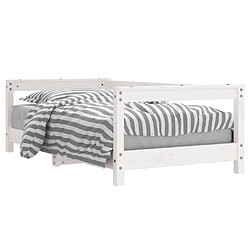 Maison Chic Lit simple Cadre de lit pour enfant,Lit d'Enfant Moderne blanc 70x140 cm bois de pin massif -MN20397