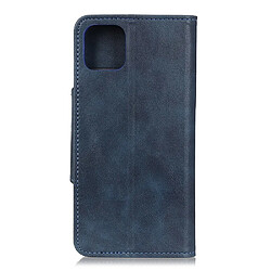 Etui en PU avec support bleu pour votre Apple iPhone 12 5.4 pouces