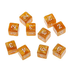 Avis 10pcs Dés à Six Faces D6 Jouant D u0026 D RPG Party Games Dés Café