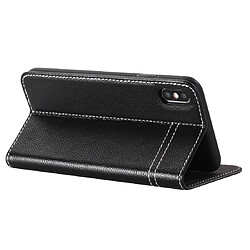 Wewoo Housse Coque Pour iPhone XR GEBEI Etui de protection en cuir à rabat horizontal avec support et fentes cartes Noir pas cher