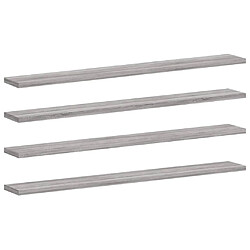 vidaXL Étagères murales 4 pcs sonoma gris 80x10x1,5 cm bois ingénierie