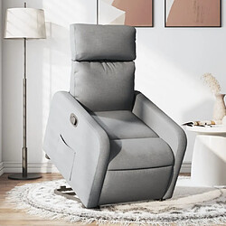 Maison Chic Fauteuil Relax pour salon, Fauteuil inclinable Gris clair Tissu -GKD24336