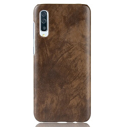 Wewoo Coque antichoc Litchi Texture PC + PU pour Galaxy A50 (Marron)