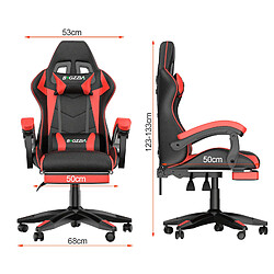 Acheter RATTANTREE Chaise de Gaming avec Repose-Pied, Chaise Gaming Racing, Dossier Inclinable à 155, Avec support lombaire, Fauteuil gamer Ergonomique, Siege Gaming avec Appui-tête, Noir Rouge