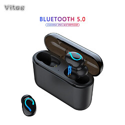 Avis Universal Écouteurs Bluetooth 5.0 réels Écouteurs sans fil HBQ TWS Mouvements Écouteurs mains libres Écouteurs de jeux stéréo 3D avec microphone Boîte de recharge Écouteurs Bluetooth