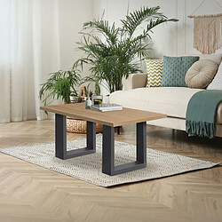 Acheter Ecd Germany Set 2 Pieds de table industriel rectangulaire support banc meuble gris 30x43cm