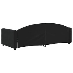 Acheter vidaXL Lit de repos sans matelas noir 90x200 cm velours