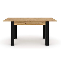 Avis Bestmobilier Donnely - table à manger extensible - bois et noir - 4 à 8 personnes