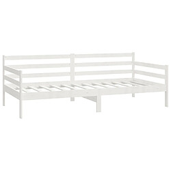 Avis vidaXL Lit de jour sans matelas avec tiroirs 90x200 cm blanc