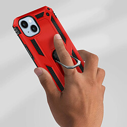 Avis Avizar Coque pour iPhone 14 Plus Hybride Antichoc Bague de maintien Support Vidéo rouge